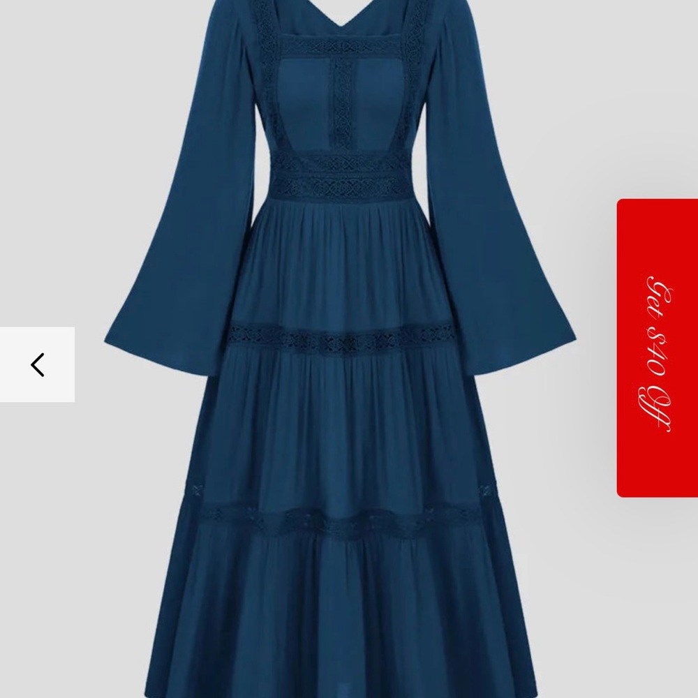 Elegant Blue Maxi Dress